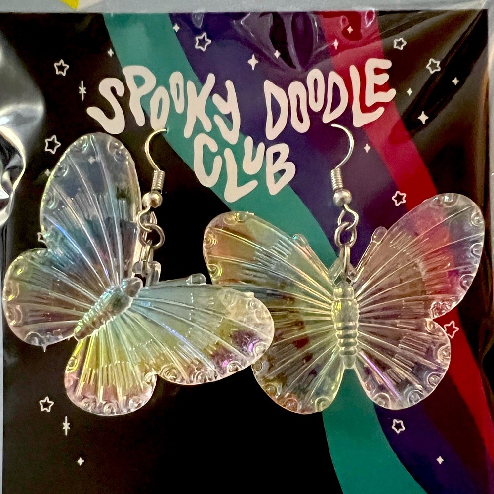 Iridescent Butterfly Earrings